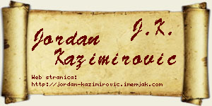 Jordan Kazimirović vizit kartica